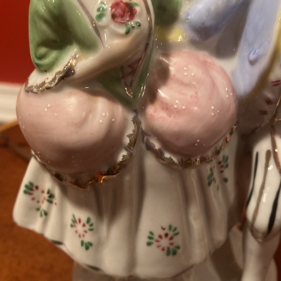 Vintage 40’s-50’s Boudoir lamps, porcelain Victorian figures made in Japan. - Picture 10 of 17